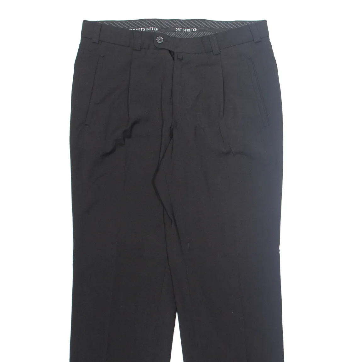 CHARLES VOGELE Chino Mens Trousers Black Regular Straight W32 L29