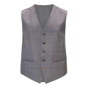 Coes Check Waistcoat in Sky