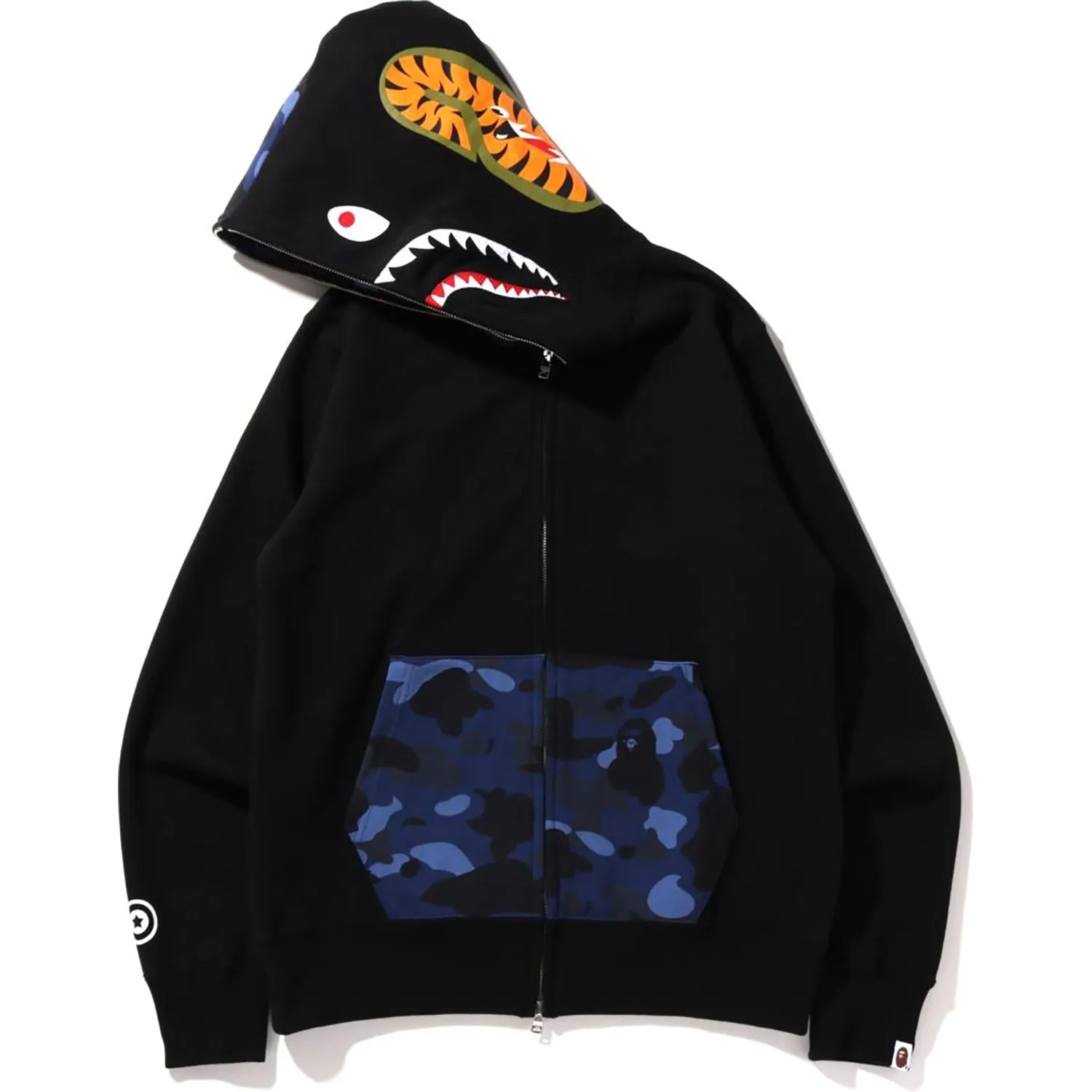 COLOR CAMO SHARK FULL ZIP HOODIE MENS