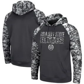 Colosseum Colorado State Rams Charcoal OHT Military Appreciation Digital Camo Pullover Hoodie