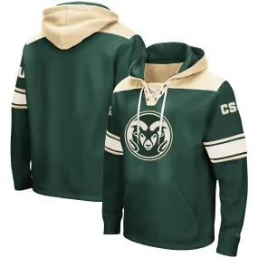 Colosseum Colorado State Rams Green 2.0 Lace-Up Pullover Hoodie