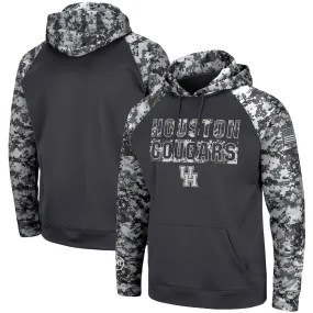 Colosseum Houston Cougars Charcoal OHT Military Appreciation Digital Camo Pullover Hoodie