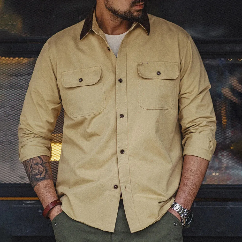 Corduroy Collar Workwear Shirt