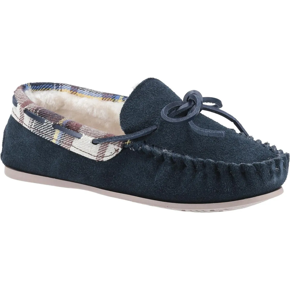 Cotswold Kilkenny Slip on Moccasin Slipper Navy