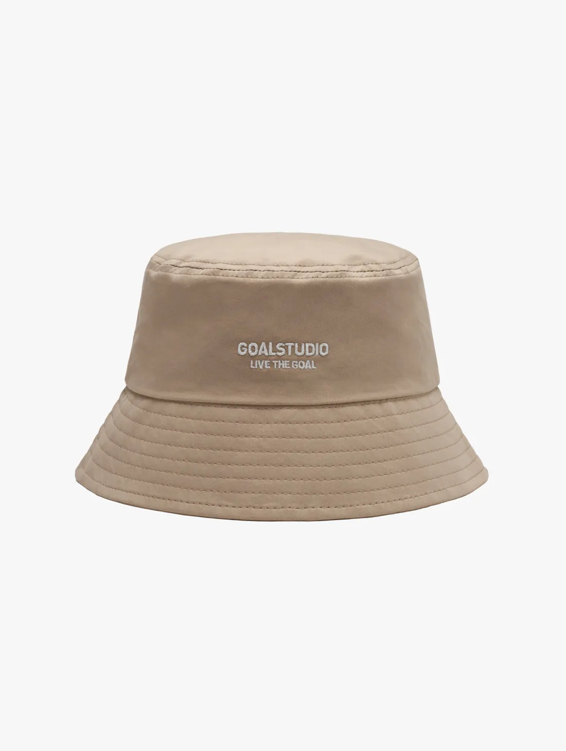 COTTON WASHED BUCKET HAT-BEIGE