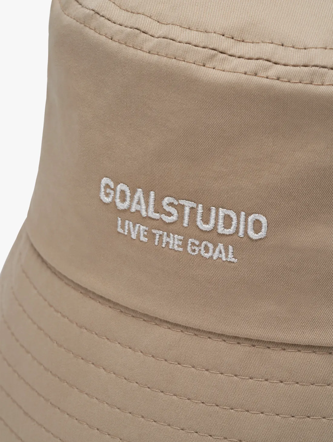 COTTON WASHED BUCKET HAT-BEIGE