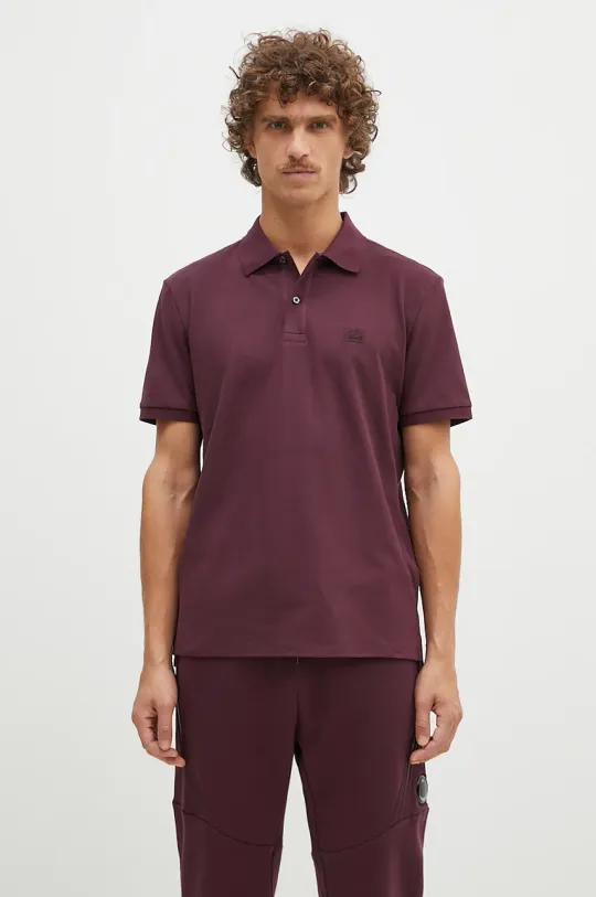 C.P. Company polo shirt Stretch Piquet Logo Polo men’s violet color smooth 17CMPL065A005263W