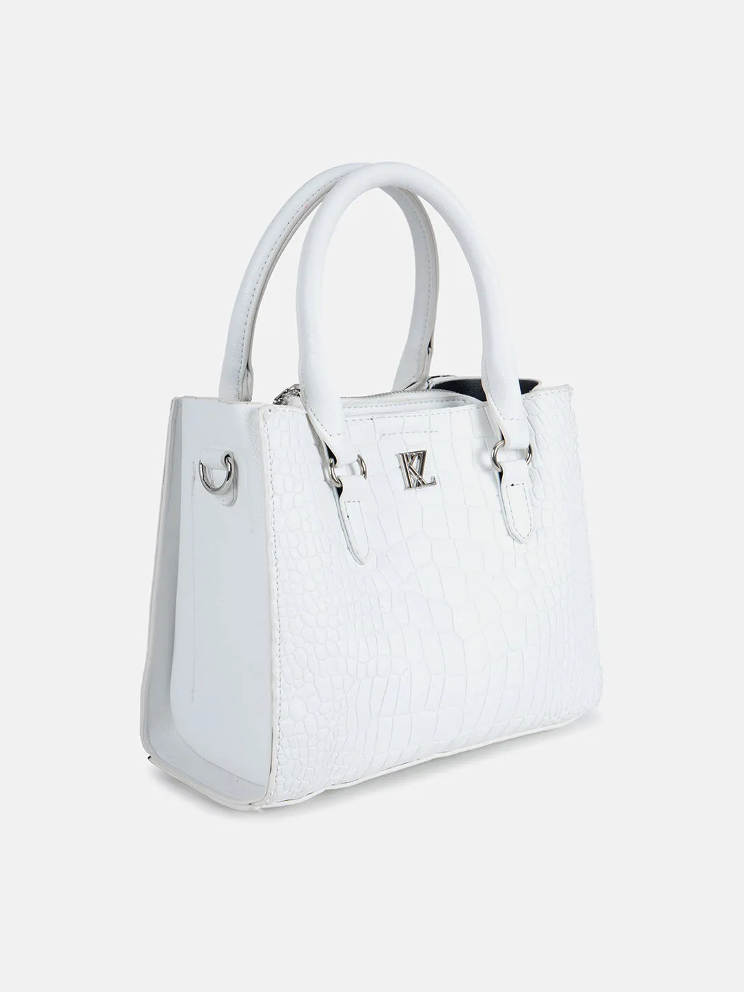 Croc-Textured Handbag