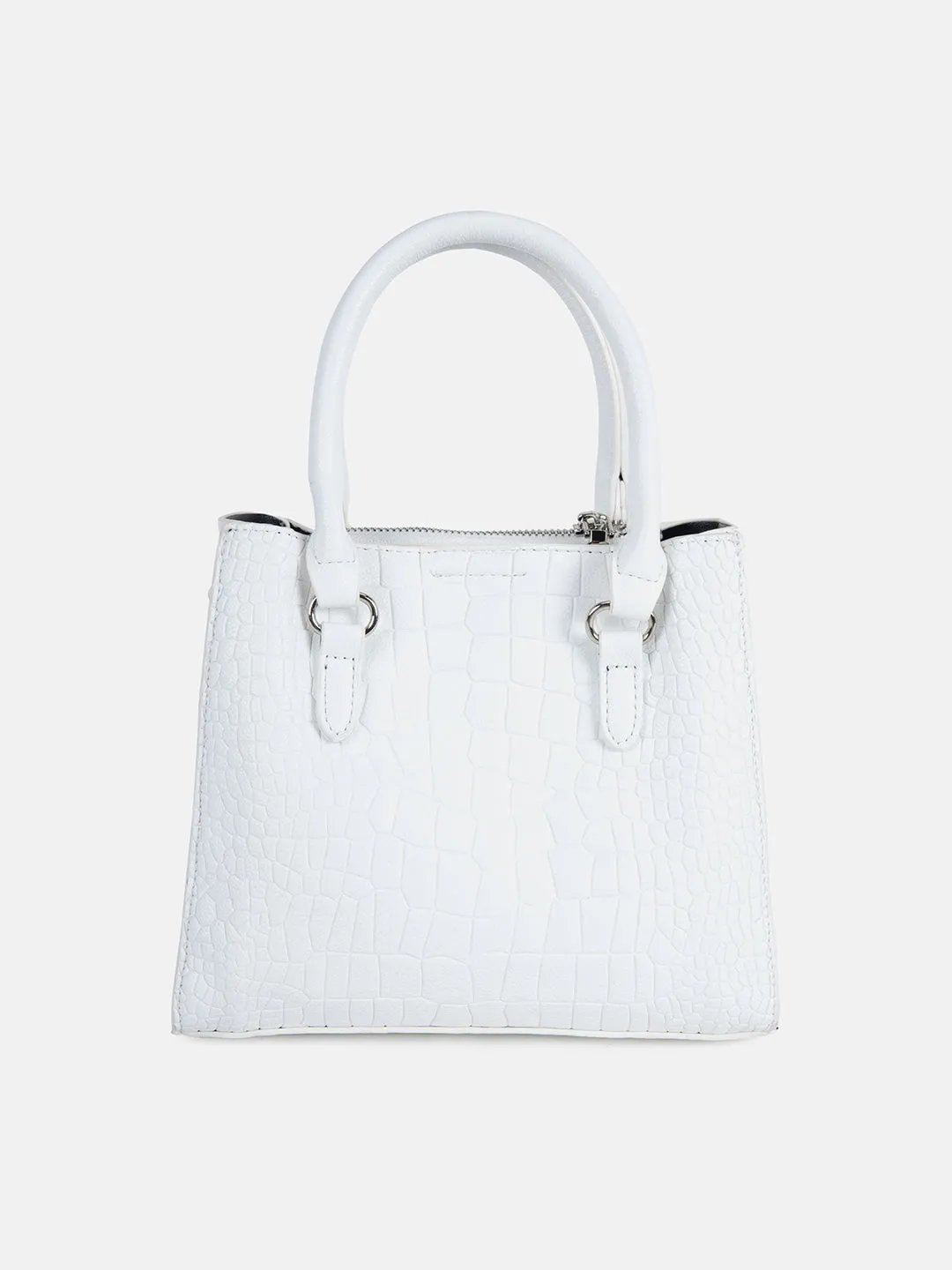 Croc-Textured Handbag