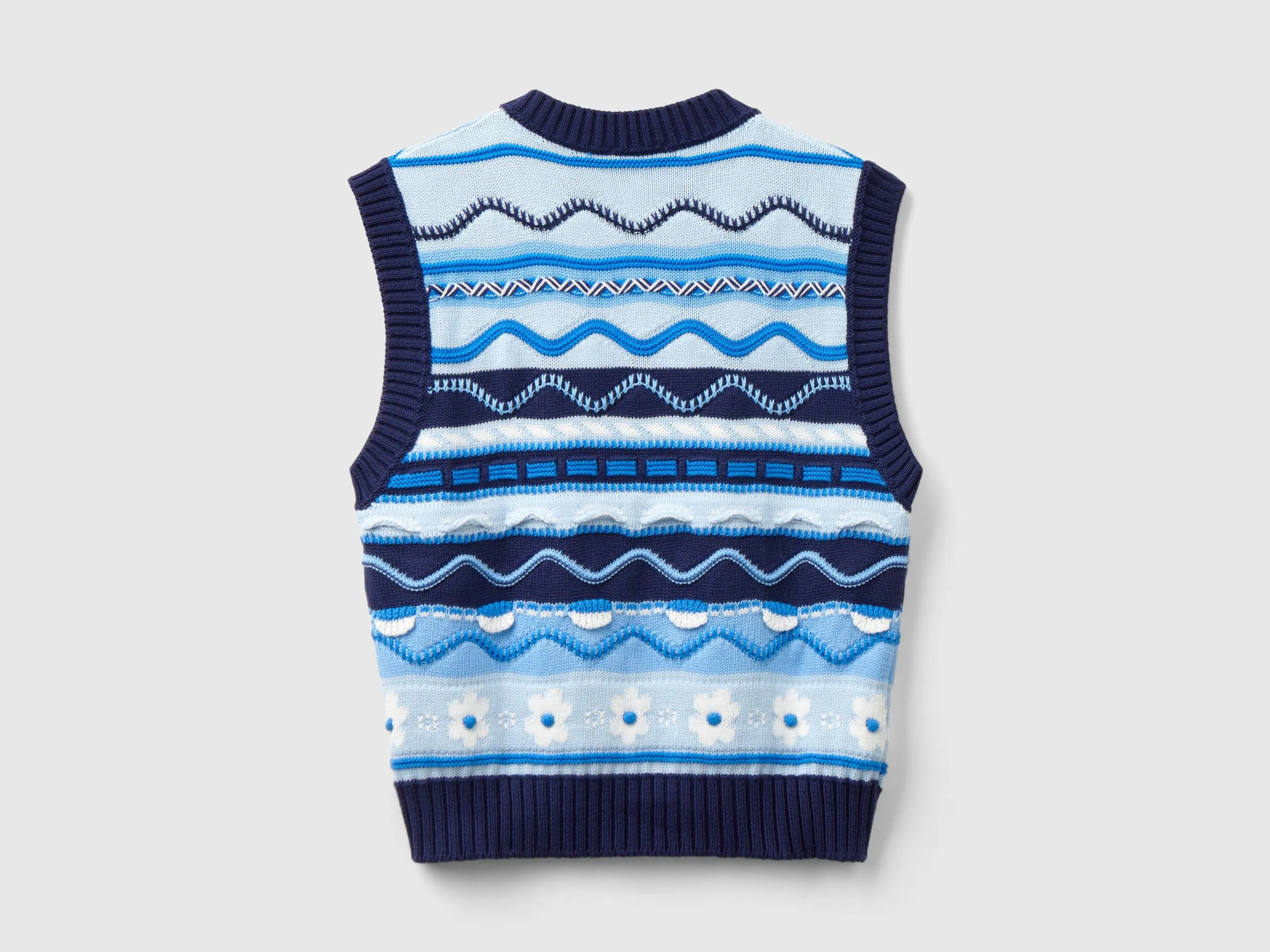 Cropped 100% cotton vest - Multi-color | Benetton