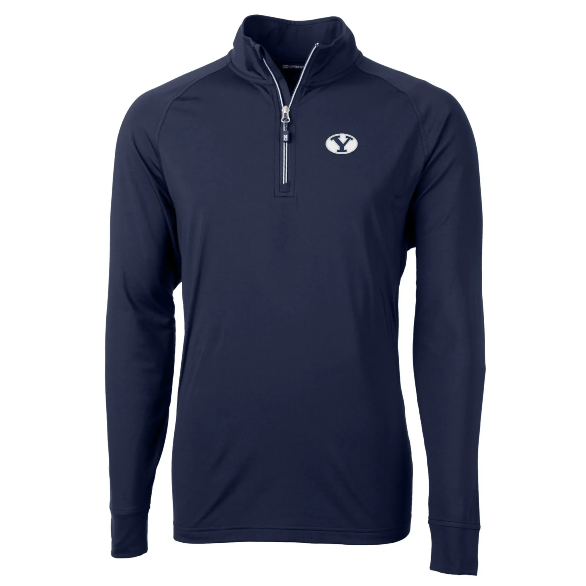 Cutter & Buck BYU Cougars Navy Big & Tall Adapt Eco Knit Quarter-Zip Pullover Jacket