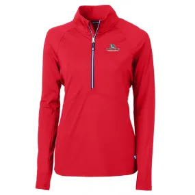 Cutter & Buck Gonzaga Bulldogs Women's Red Adapt Eco Knit Half-Zip Pullover Jacket