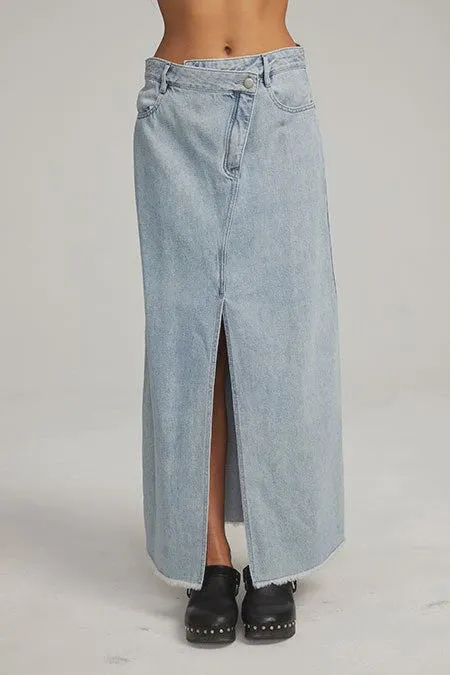 CW9984 Denim Maxi Skirt