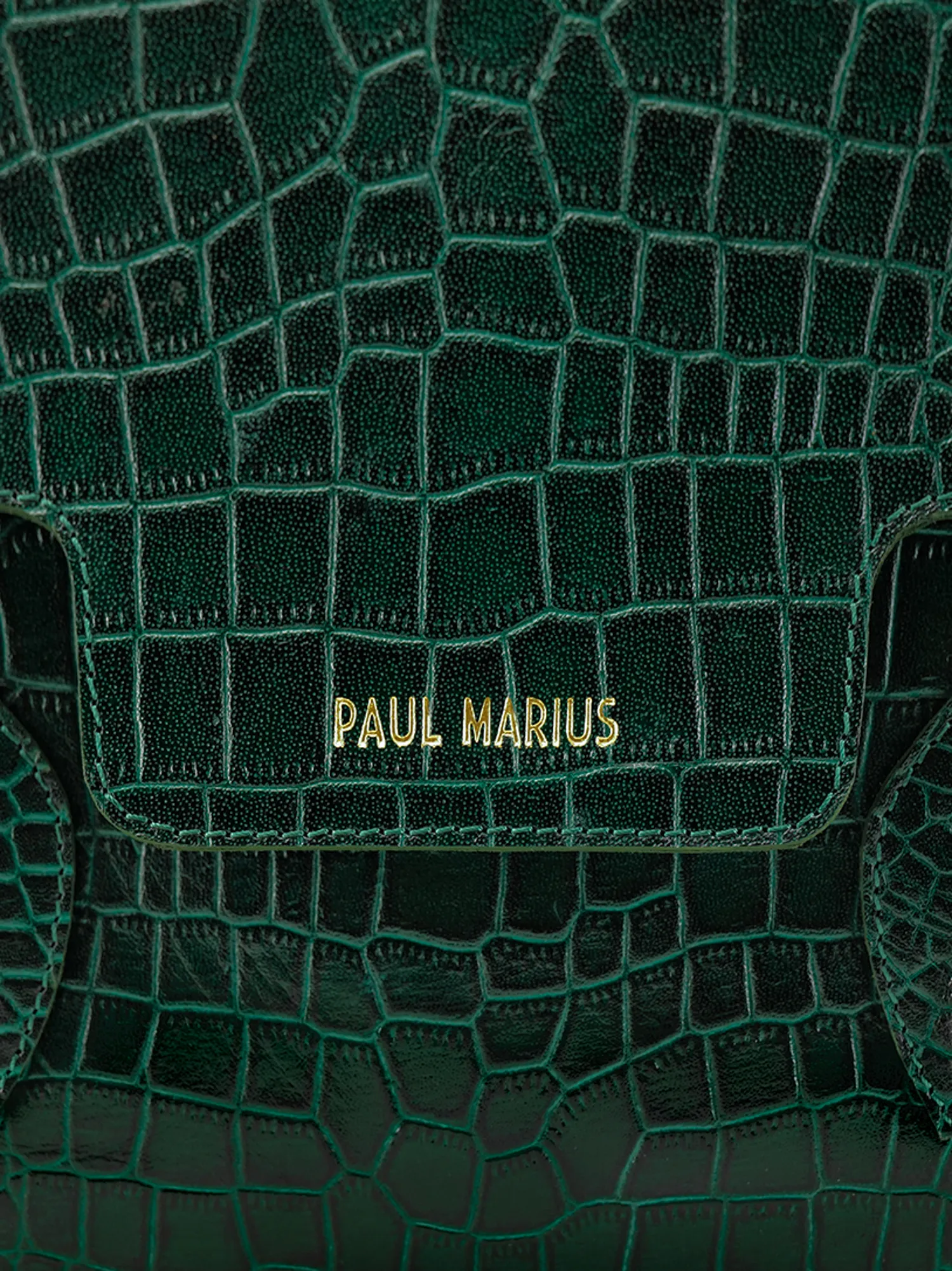 Dark Green Leather Handbag for Women - Colette M Alligator Malachite | PAUL MARIUS