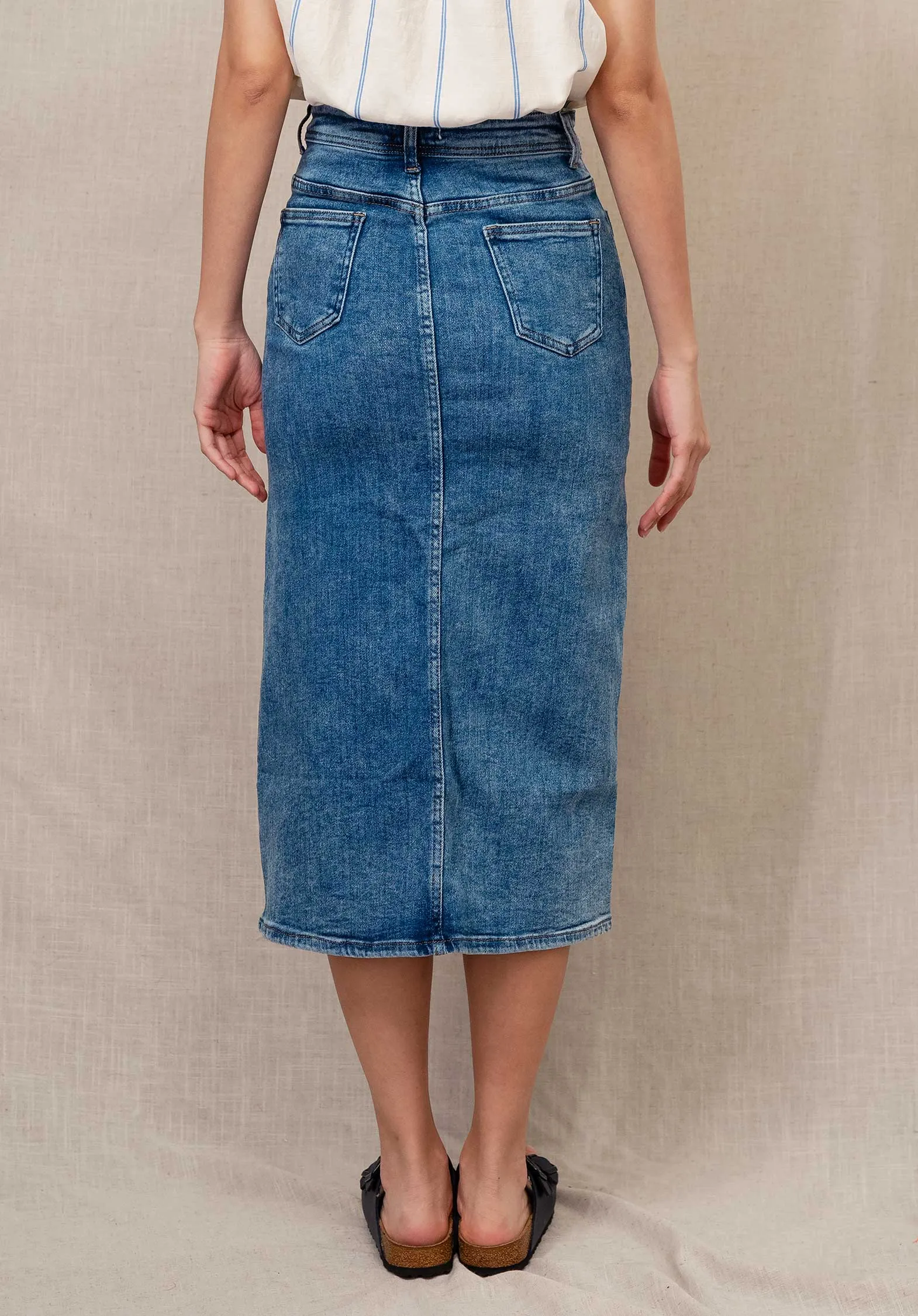 Denim Skirt 329006 Bleu