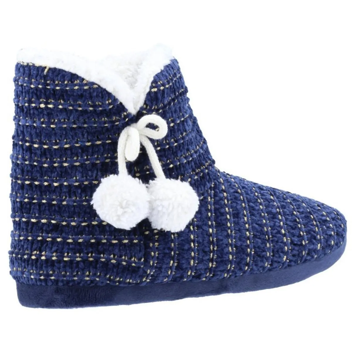 Divaz Saturn Knitted Bootie Slipper Navy