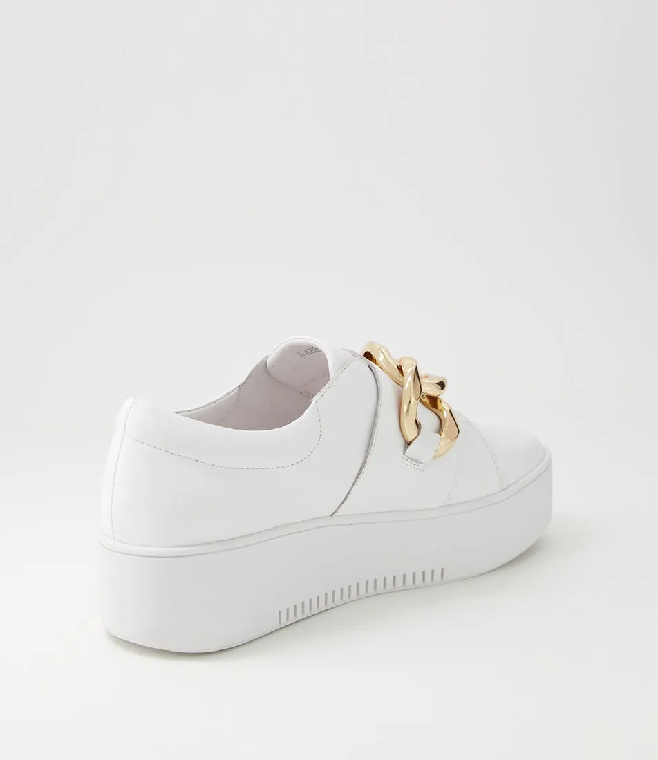 DJANGO & JULIETTE Wabble White Leather Sneakers