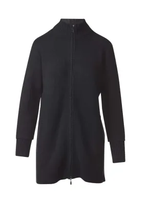 Doubleknit Zip Mock Cardigan