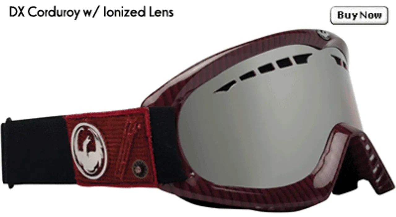 Dragon DX Corduroy Goggles w/ Ionized Lens