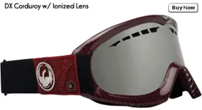 Dragon DX Corduroy Goggles w/ Ionized Lens