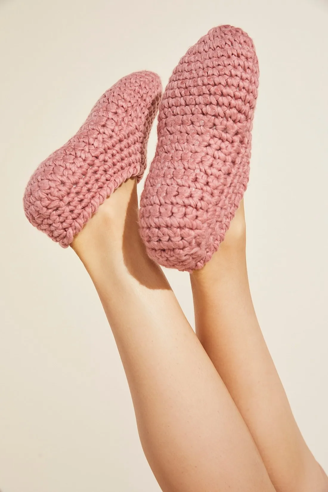 Eberjey Plush Ankle Slipper Socks in La Rosa 