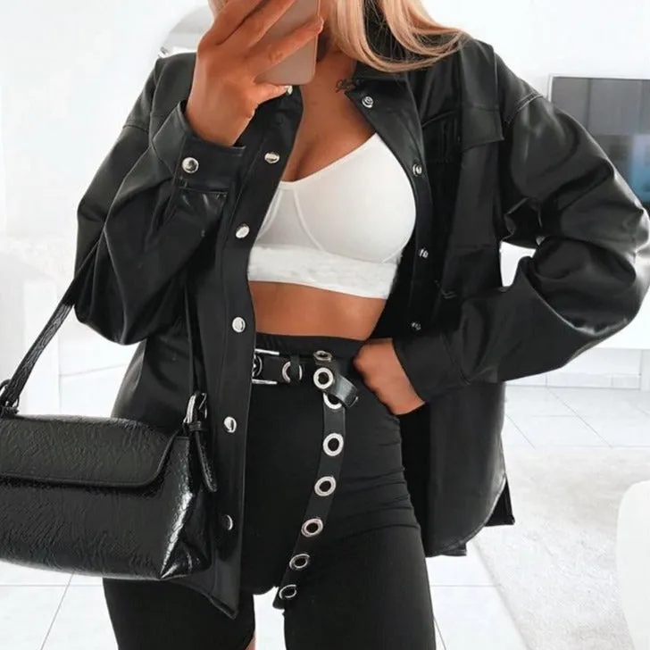 ELLA FAUX LEATHER JACKET