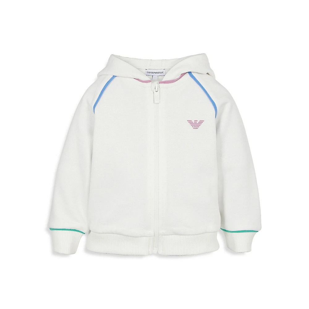 Emporio Armani Baby's Front-Zip Logo Hoodie