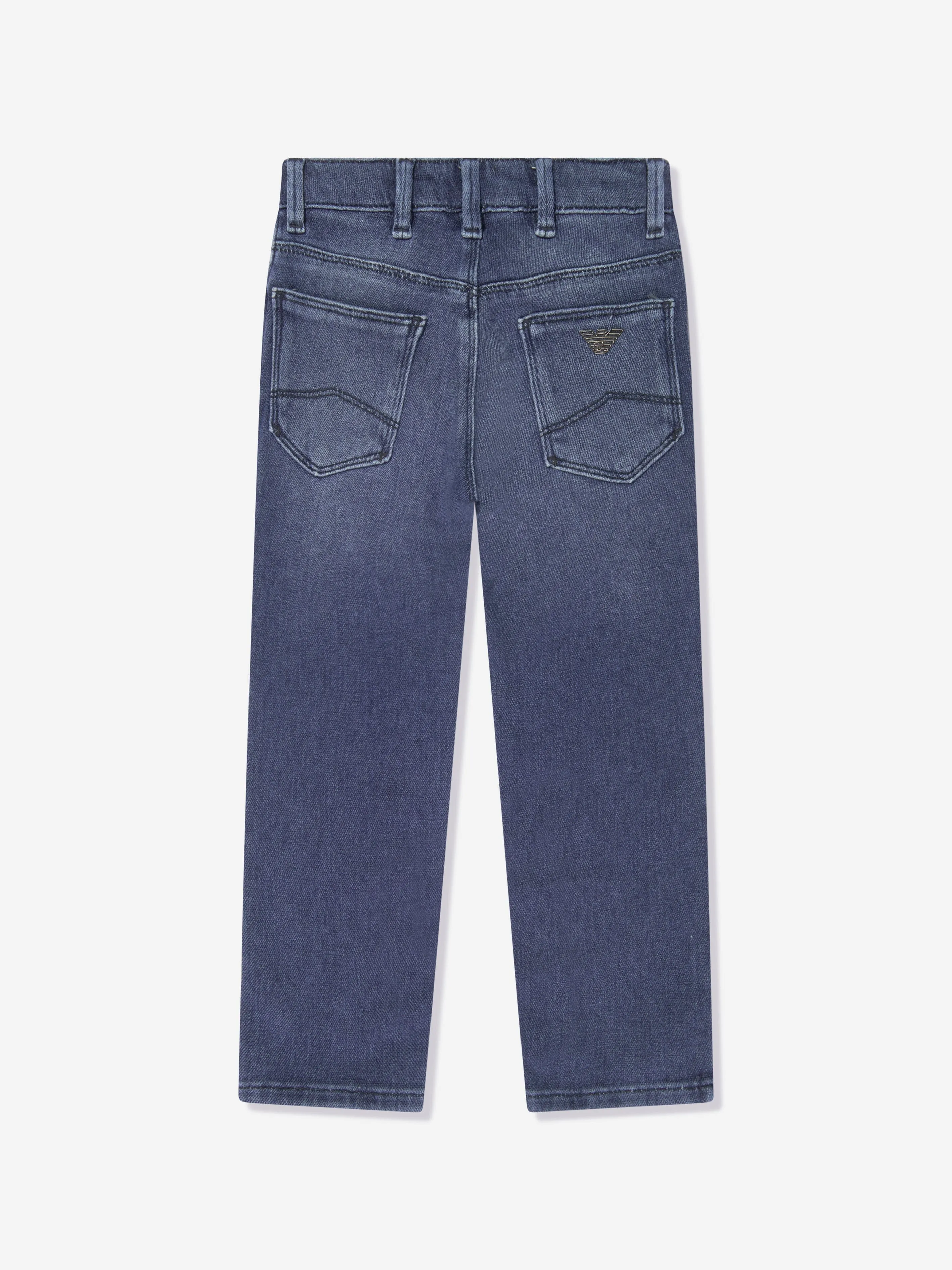 Emporio Armani Boys Slim Fit Jeans in Blue