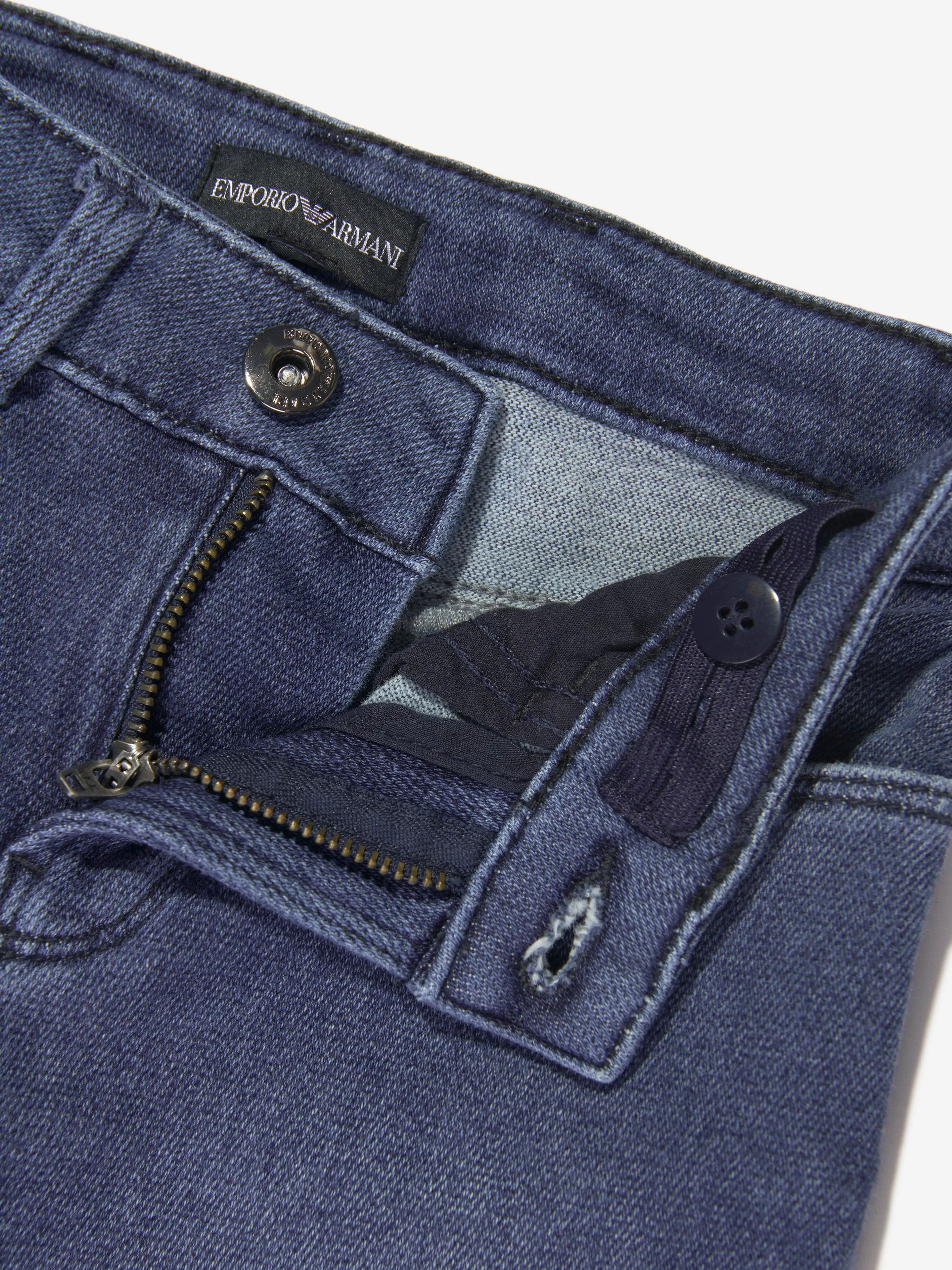 Emporio Armani Boys Slim Fit Jeans in Blue