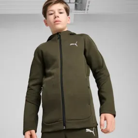 EVOSTRIPE Full-Zip Hoodie - Youth 8-16 years | Dark Olive | PUMA EVOSTRIPE | PUMA 