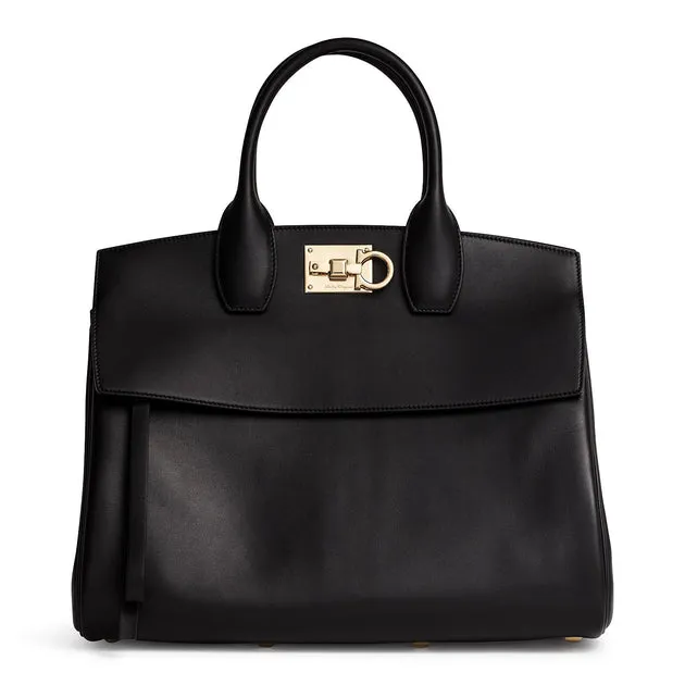 Ferragamo The Studio black leather large bag