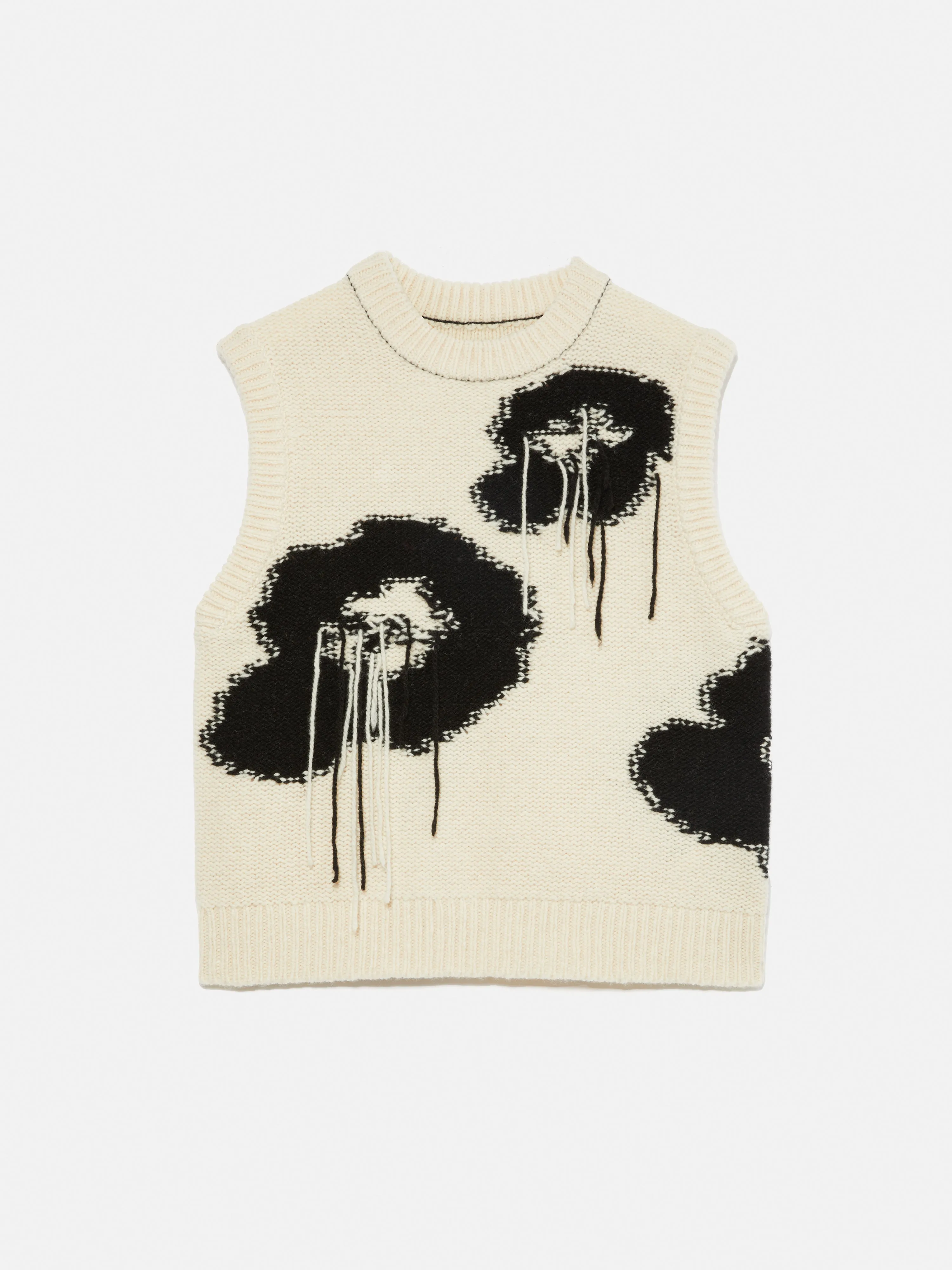 Floral Intarsia Tank | Monochrome