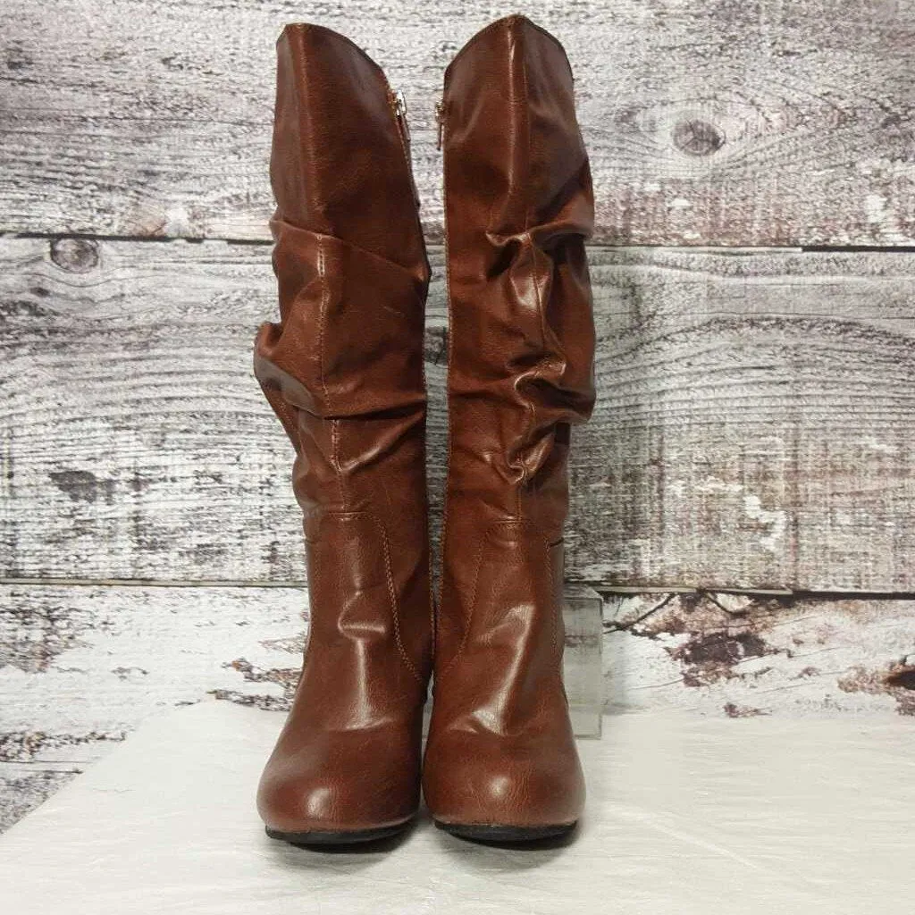 FRANCESCAS FLORA BROWN BOOT SIZE 8.5 TCC