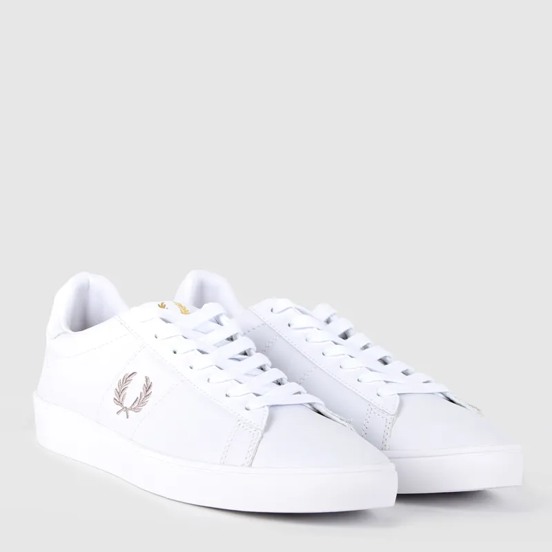 Fred Perry White Spencer Leather Trainers