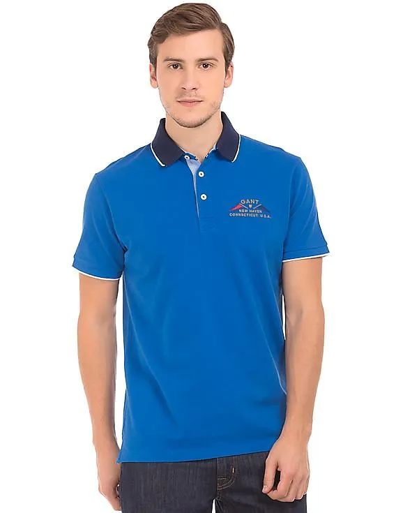 Gant Contrast Collar Pique Polo Shirt