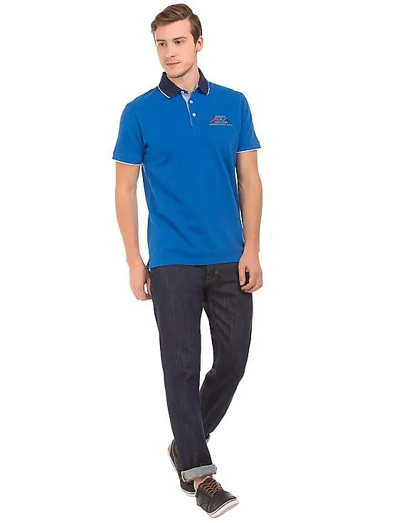 Gant Contrast Collar Pique Polo Shirt