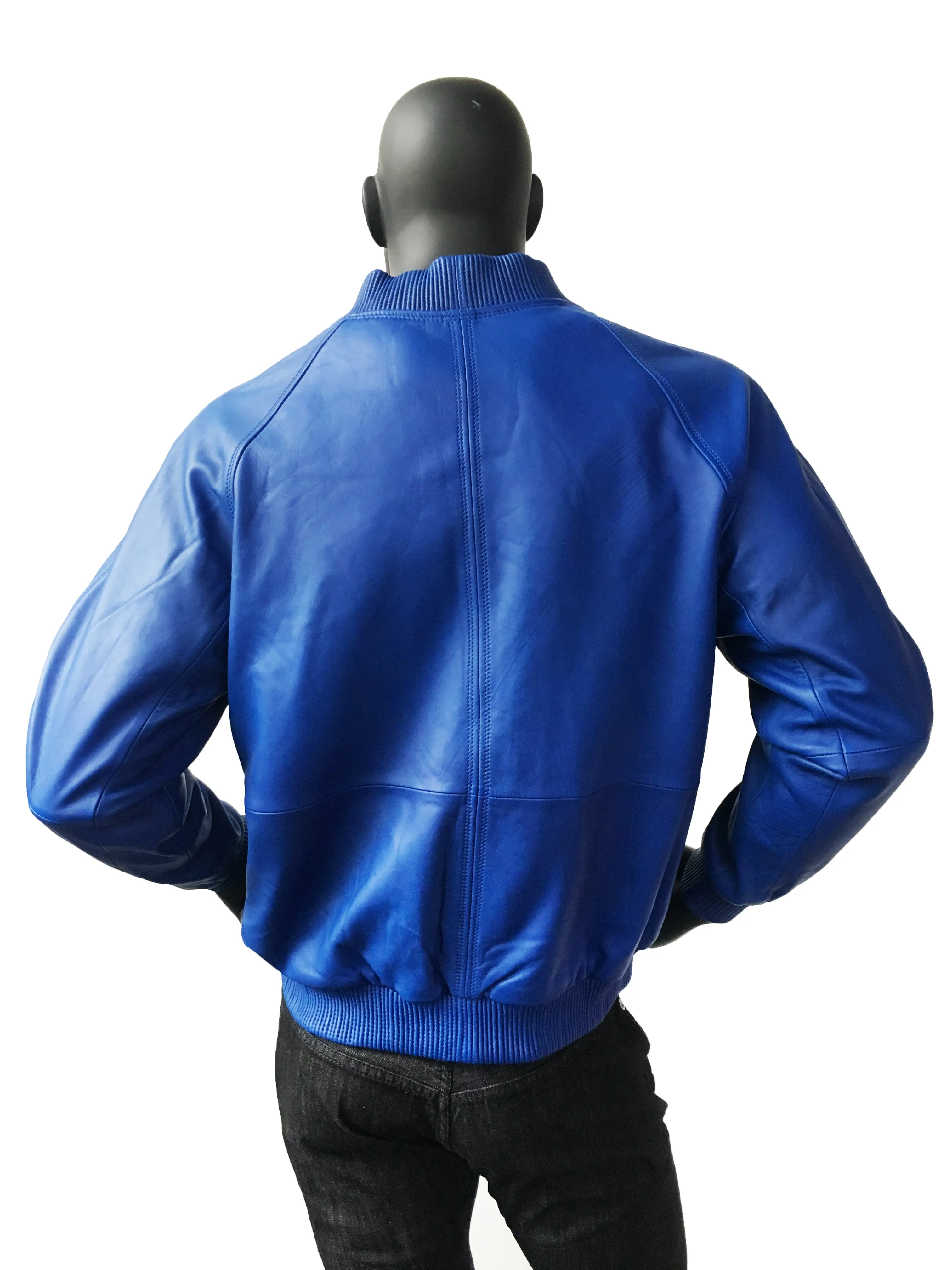 Genuine Lambskin Leather Baseball Varsity Jacket Style #1051 (Part 2 Of Colors)