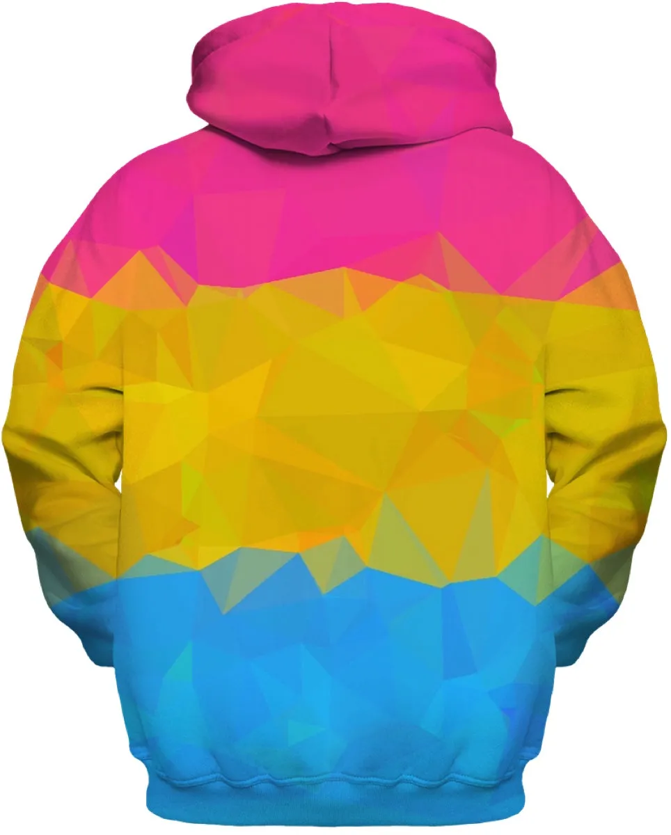 Geometric Pansexual Pride Zip-Up Hoodie