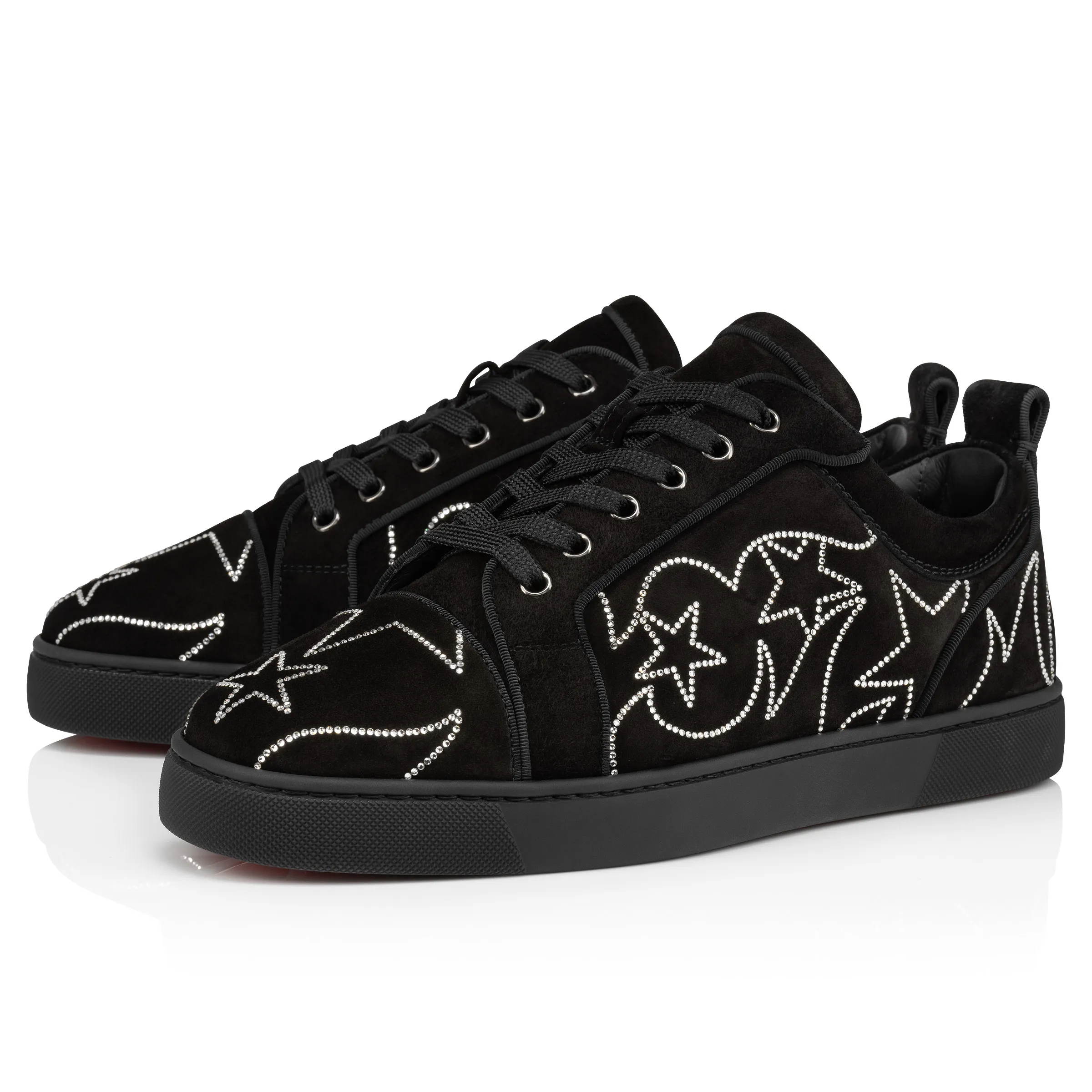 Giddy Vieira Strass Sneakers - Veau velours and strass - Black - Women