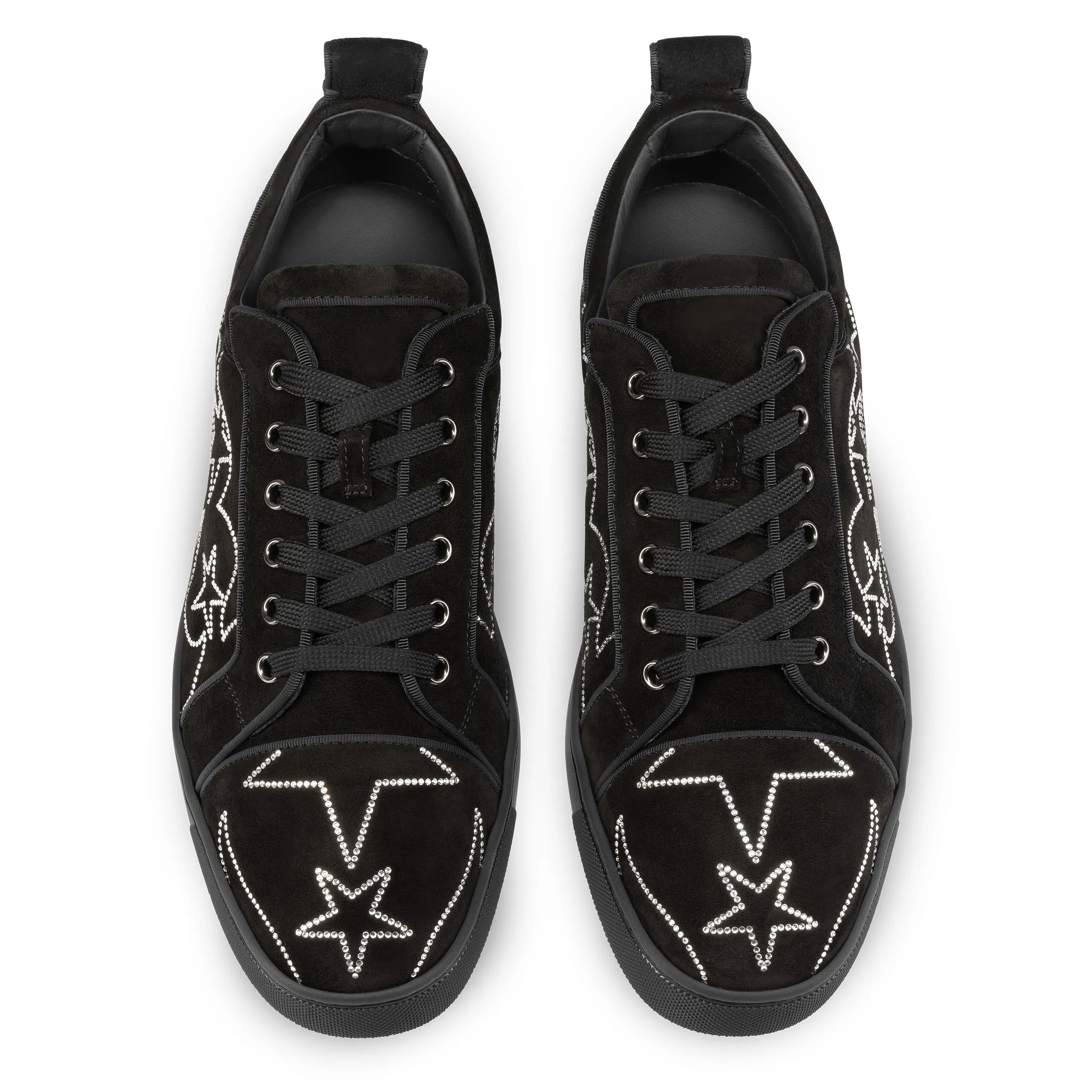 Giddy Vieira Strass Sneakers - Veau velours and strass - Black - Women