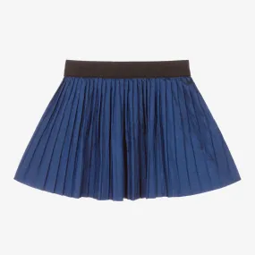 Girls Blue Pleated Skirt