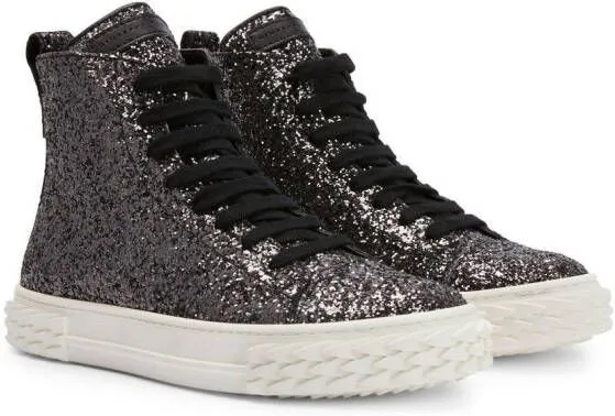 Giuseppe Zanotti Eco-Blabber glitter high-top sneakers Black