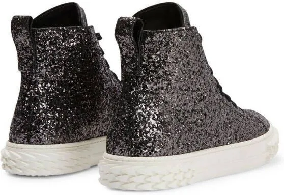 Giuseppe Zanotti Eco-Blabber glitter high-top sneakers Black