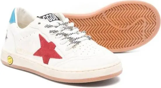 Golden Goose Kids Ball Star New leather sneakers Neutrals