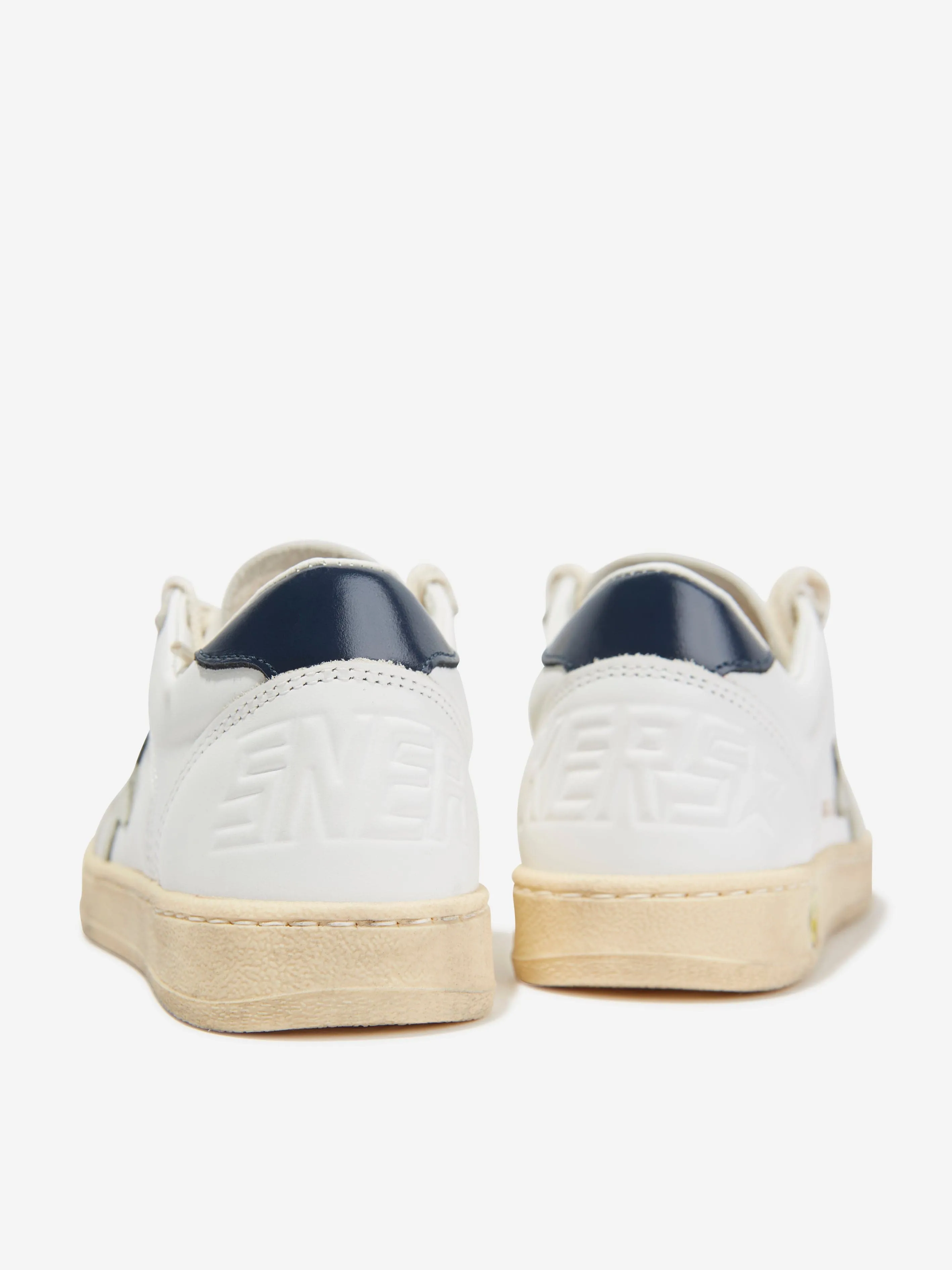 Golden Goose Kids Leather Ballstar Trainers in White