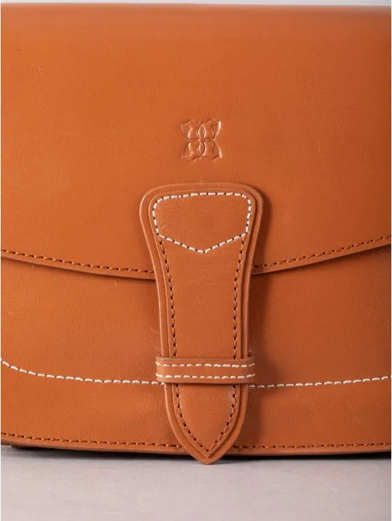 Grange Leather Saddle Bag in Tan