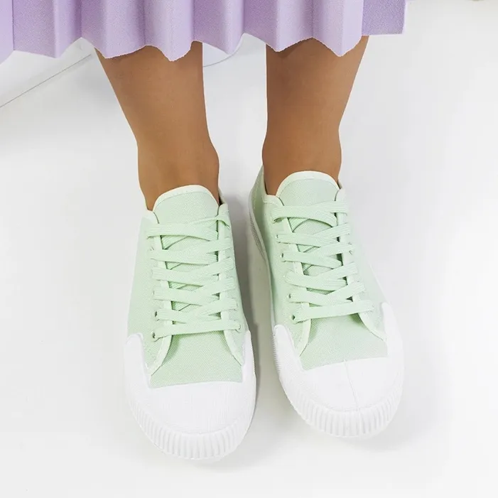 Green women's sneakers from Rivas