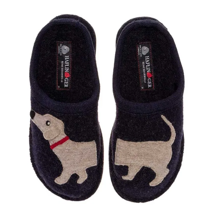 Haflinger Doggy Slipper Captains Blue