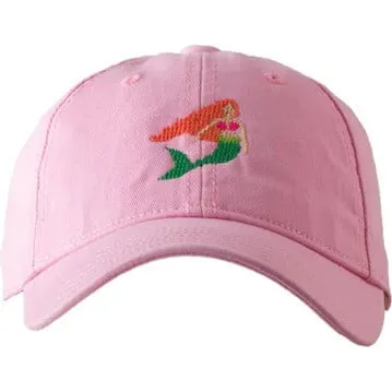 Harding Lane Mermaid Baseball Hat, Light Pink