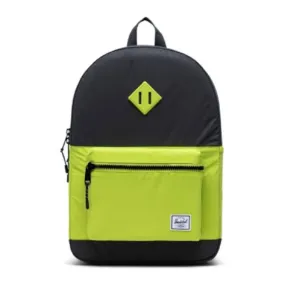 Herschel Heritage Youth X-Large Reflective Black / Lime Green Backpack